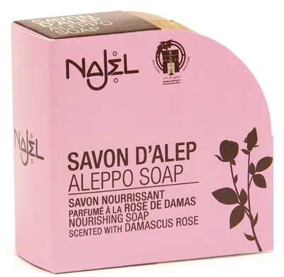 Najel Savon d'Alep Rose de Damas (Mydło Aleppo oliwkowo-laurowe z różą damasceńską)