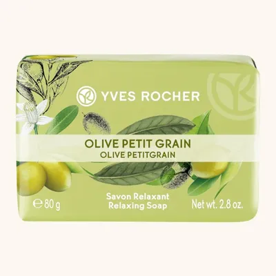 Yves Rocher Plaisirs Nature, Relaxing Soap Olive Petit Grain (Relaksujące mydło w kostce `Oliwka & Petit Grain`)
