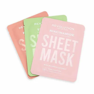 Revolution Skincare Oily Skin Sheet Mask Set (Maseczki do skóry tłustej)