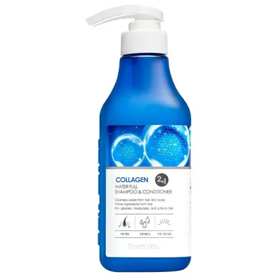 FarmStay Collagen Water Full Shampoo & Conditioner (Nawilżający szampon z odżywką 2 w 1)