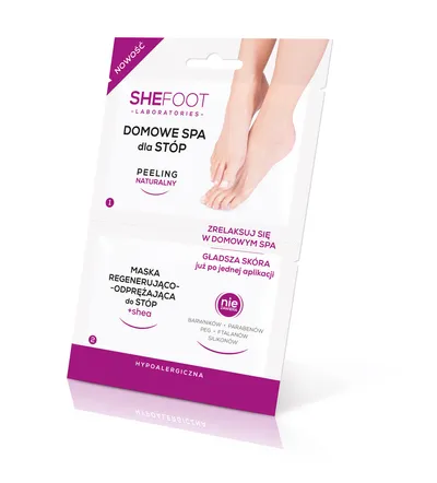 SheFoot Maska regenerująco-odprężająca + peeling do stóp