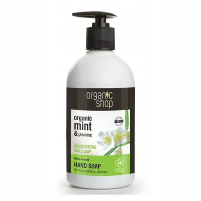 Organic Shop Organic Mint and Jasmine, Moisturizing Hand Soap (Nawilżające mydło w płynie `Oganiczna mięta i jaśmin`)