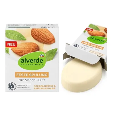 Alverde Feste Spülung mit Mandel-Duft (Odżywka do włosów w kostce)