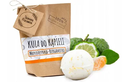 Słomiana Pracownia Kula do kąpieli `Mandarynka - bergamotka`