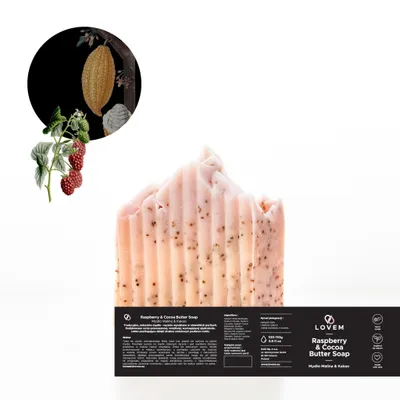 Lovem Raspberry & Cocoa Butter Soap (Mydło `Malina & kakao`)