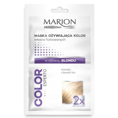 Marion Regenerująca maska ożywiająca kolor, do włosów farbowanych w odcieniu blond