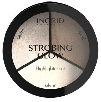 Ingrid Cosmetics Strobing Glow, Highlighter Set (Paleta do konturowania i rozświetlania twarzy)