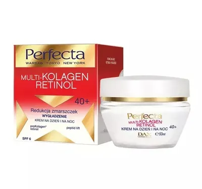 Perfecta Multi-kolagen Retinol, Krem na dzień i na noc 40+ `Redukcja zmarszczek`