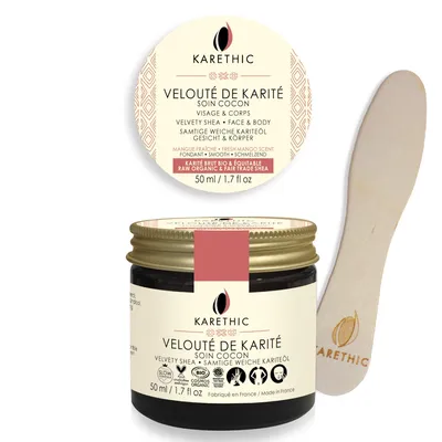 Karethic Veloute de Karite Pur, Parfum Mangue Fraiche (Organiczny balsam do ciała z masłem shea o zapachu mango)
