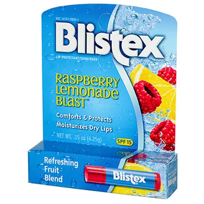 Blistex Raspberry Lemonade Blast SPF 15 (Pomadka ochronna do suchych ust z antyoksydantami)