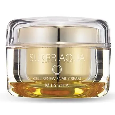Missha Super Aqua, Cell Renew Snail Cream (Krem ze śluzu ślimaka i roślinnymi komórkami macierzystymi)
