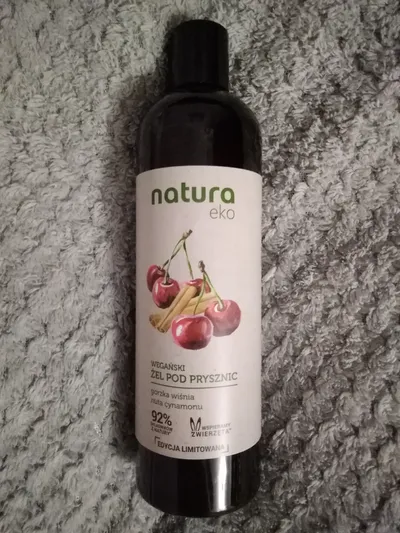 Natura Eko Wegański żel pod prysznic `Gorzka wiśnia i nuta cynamonu`