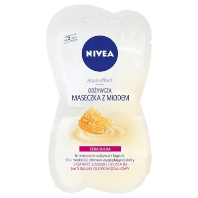 Nivea Aqua Effect, Odżywcza maseczka z miodem do cery suchej i wrażliwej