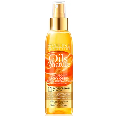 Eveline Cosmetics Oils of Nature, Luksusowy suchy olejek + serum odmładzające do twarzy i ciała