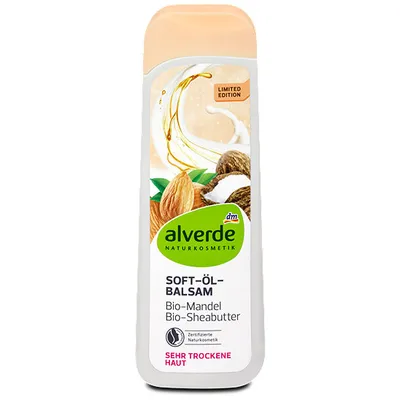 Alverde Bodylotion Soft-Öl-Balsam Bio-Mandel Bio-Sheabutter (Delikatny balsam do ciała z olejkiem `Bio migdał bio masło shea`)