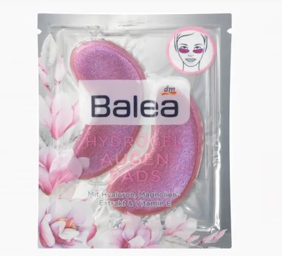 Balea Hydrogel Augen Pads (Hydrożelowe płatki pod oczy z kwasem  hialuronowym, ekstraktem z  magnolii i witaminą E)