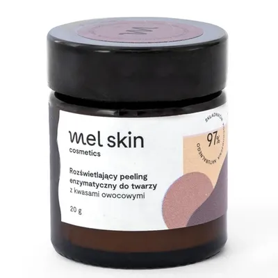 Mel Skin Cosmetics Rozświetlający peeling enzymatyczny do twarzy z kwasami owocowymi