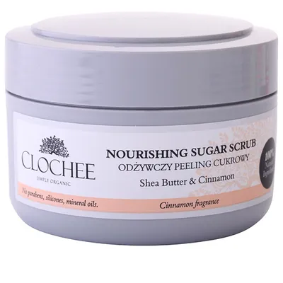 Clochee Nourishing Sugar Scrub Shea Butter & Cinnamon (Odżywczy peeling cukrowy `Cynamon`)