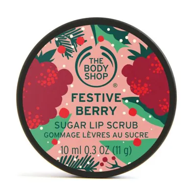 The Body Shop Festive Berry, Sugar Lip Scrub (Peeling do ust `Świąteczna żurawina`)