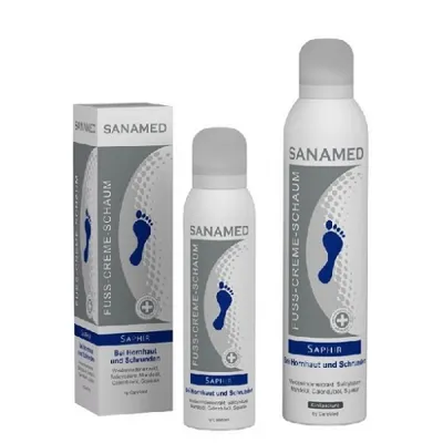 Sanamed Saphir, Fuss Creme Schaum (Nawilżający krem w piance)