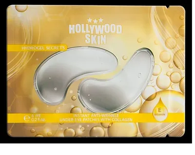 Hollywood Skin Hydrogel Secrets, Instant Anti-Wrinkle Under-Eye Patches With Collagen (Przeciwzmarszczkowe płatki pod oczy z kolagenem)