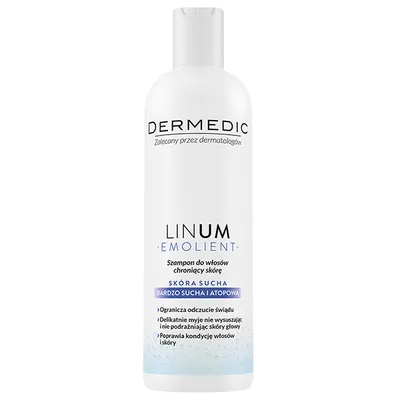 Dermedic Emolient Linum, Szampon do włosów chroniący skórę