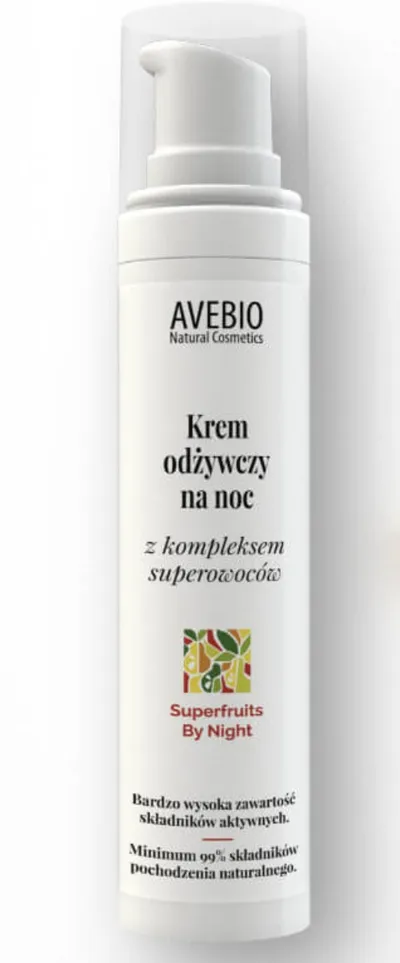 Avebio Superfruits By Night, Krem odżywczy na noc z kompleksem superowoców