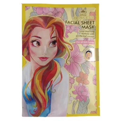 Topbrands Disney Princess, Facial Sheet Mask Deep Cleansing (Głęboko oczyszczająca maseczka w płachcie)