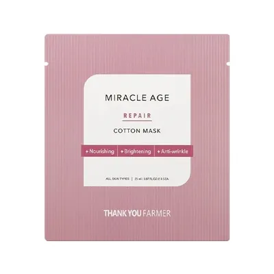 Thank you Farmer Miracle Age, Repair Cotton Mask (Odmładzająca maska w płacie do twarzy)
