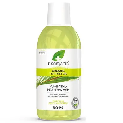 Dr.Organic Organic Tea Tree Mouthwash (Płyn do płukania ust z olejkiem z drzewa herbacianego)