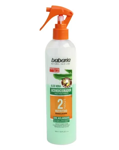 Babaria Natural Cosmetics Aloe Vera Two Phase Conditioner (Regenerująca odżywka dwufazowa do włosów z aloesem i olejkiem arganowym i filtrem UV)