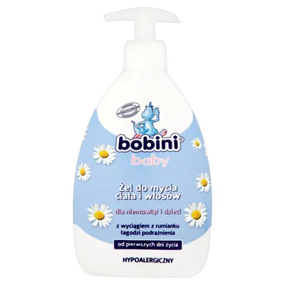 Bobini Baby, Hypoalergiczny żel do mycia ciała i włosów dla niemowląt i dzieci