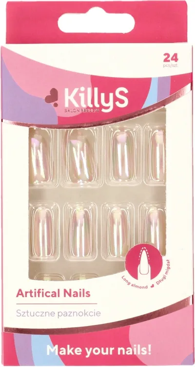 KillyS Long Almond Pink Holo (Sztuczne paznokcie)