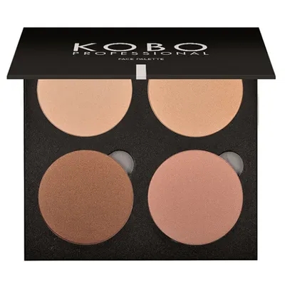 Kobo Professional Mineral Series, Face Palette (Paleta 4 pudrów mineralnych prasowanych)