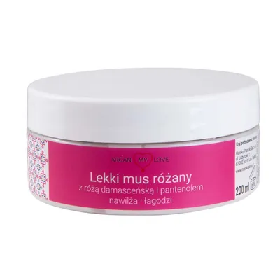 Argan My Love Lekki mus różany z różą damasceńska i pantenolem