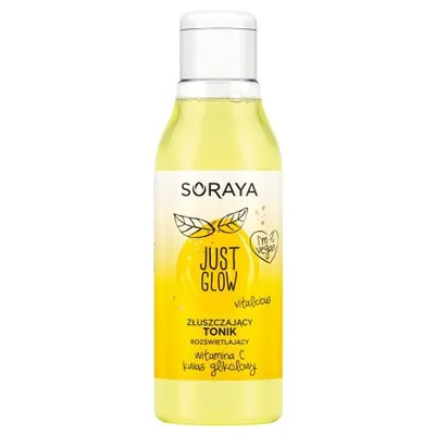 Soraya Just Glow, Złuszczający tonik rozświetlający z witaminą C i kwasem glikolowym