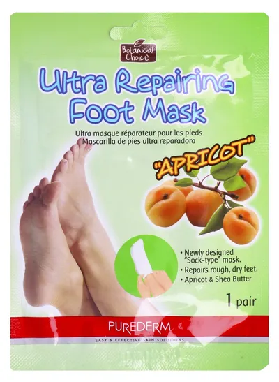 Purederm Botanical Choice, Ultra Repairing Foot Mask Apricot (Nawilżająca maseczka do stóp `Morela`)