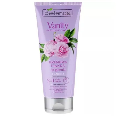 Bielenda Vanity Soft Touch, Kremowa pianka do golenia 2 w 1 `Kamelia`