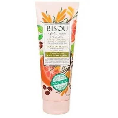 Bisou I Feel... Nature,  Balm - Mask Strengthening & Antioxidant (Balsam-maska  do włosów słabych i łamliwych `Wzmocnienie & antyoksydacja`)