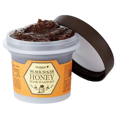 SkinFood Black Sugar, Honey Mask Wash Off Peeling (Maska złuszcająca)