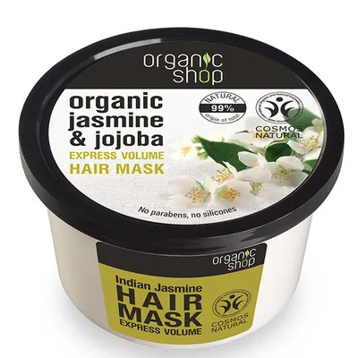 Organic Shop Jasmine & Jojoba, Hair Mask (Maska do włosów `Indyjski jaśmin i olejek jojoba`)