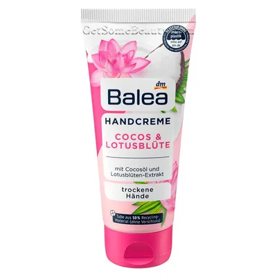 Balea Handcreme Cocos & Lotusblute (krem do rąk  `Kokos i kwiat lotosu`)