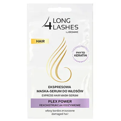 Long4Lashes Plex Power, Ekspresowa maska- serum do włosów `Rekonstrukcja i odzywienie`