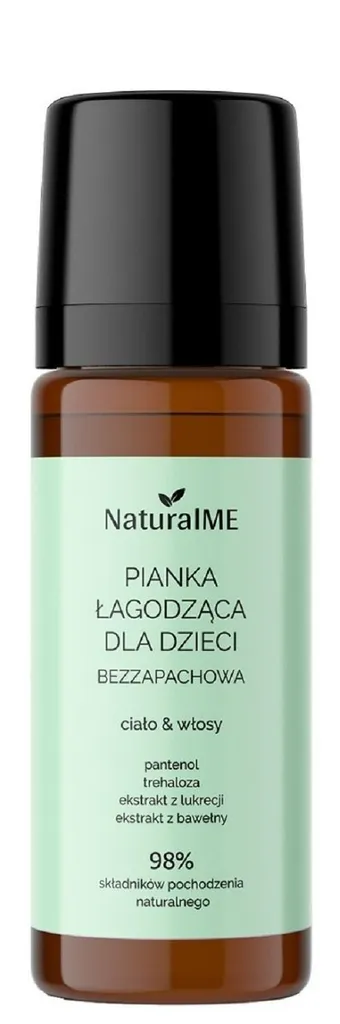NaturalME Pianka łagodząca do ciała i włosów dla dzieci bezzapachowa