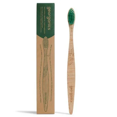Georganics Natural Beech Toothbrush (Szczoteczka do zębów z drzewa bukowego włosie średnie)
