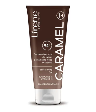 Lirene Dermoprogram Samoopalający żel do twarzy z organiczną wodą kokosową `Caramel`