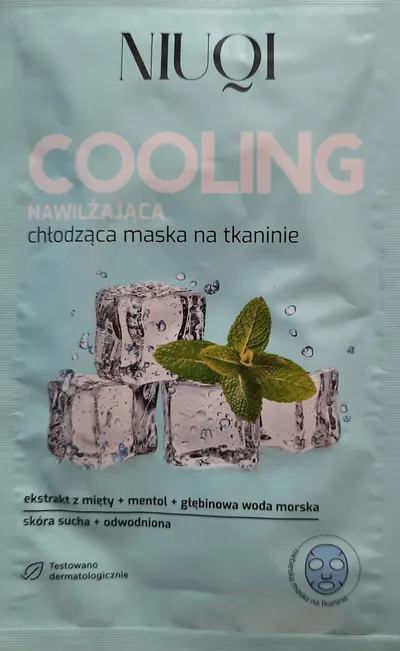 Niuqi Cooling,  Nawilżająca chłodząca maska na bambusowej tkaninie