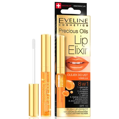 Eveline Cosmetics Precious Oils, Olejek do ust z efektem Push up 'Waniliowy'
