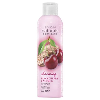 Avon Naturals, Black Cherry & Nutmeg, Shower Gel (Żel pod prysznic `Czereśnia i gałka muszkatołowa`)