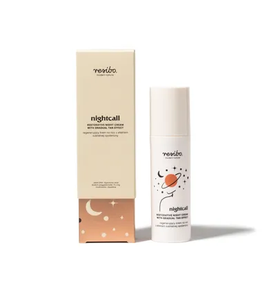 Resibo Nightcall Restorative Night Cream with Gradual Tan Effect (Regenerujący krem na noc z efektem subtelnej opalenizny)